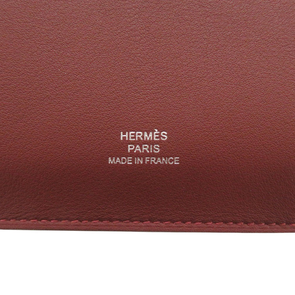 HERMES Notebook Vaux Swift Rouge ash Carne Secret Women Used Authentic