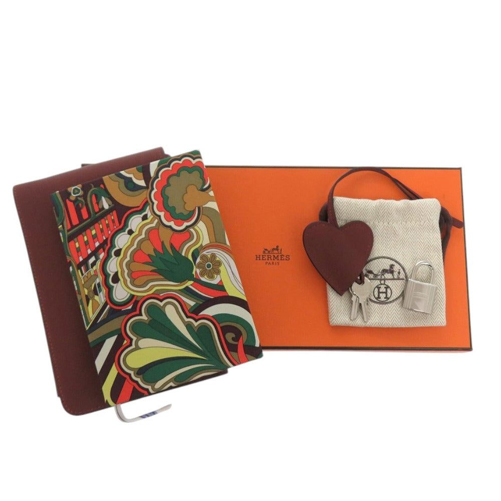 HERMES Notebook Vaux Swift Rouge ash Carne Secret Women Used Authentic
