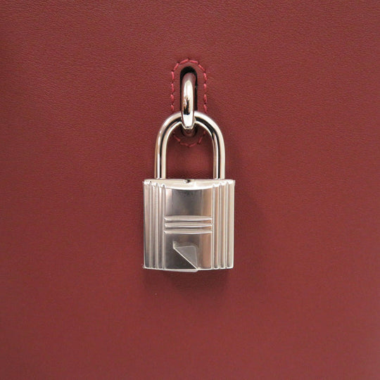 HERMES Notebook Vaux Swift Rouge ash Carne Secret Women Used Authentic