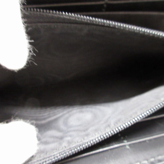 GUCCI Long Wallet Purse 410102 leather black Zip Around Guccisima unisex(Unisex) Used Authentic
