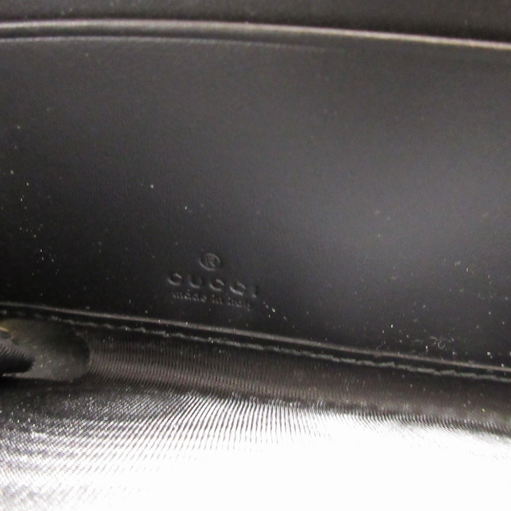 GUCCI Long Wallet Purse 410102 leather black Zip Around Guccisima unisex(Unisex) Used Authentic