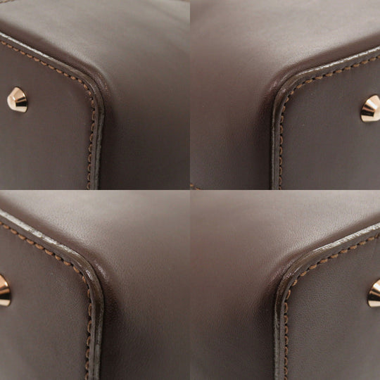 BURBERRY Handbag leather Brown