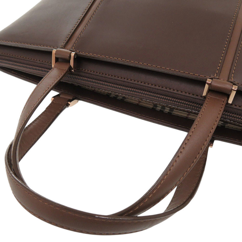 BURBERRY Handbag leather Brown