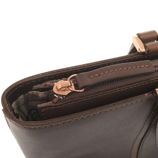 BURBERRY Handbag leather Brown