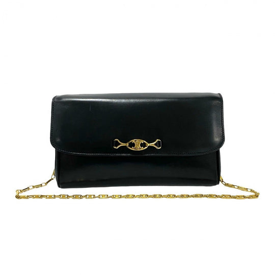 CELINE Shoulder Bag leather black