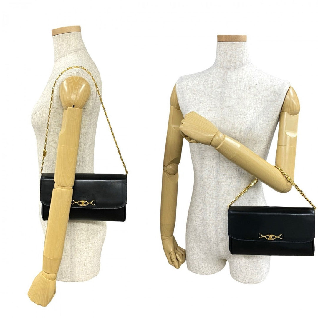 CELINE Shoulder Bag leather black