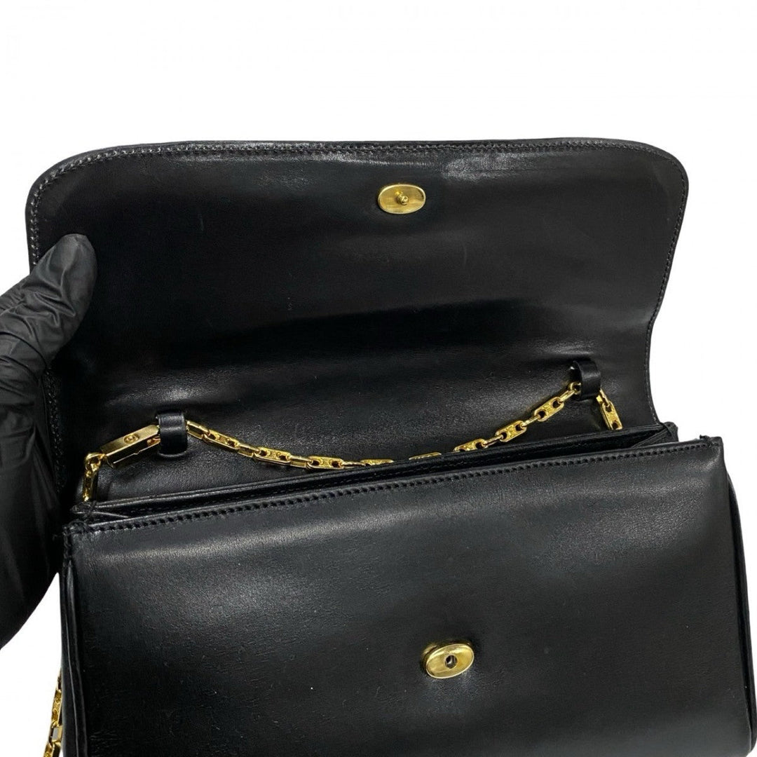 CELINE Shoulder Bag leather black