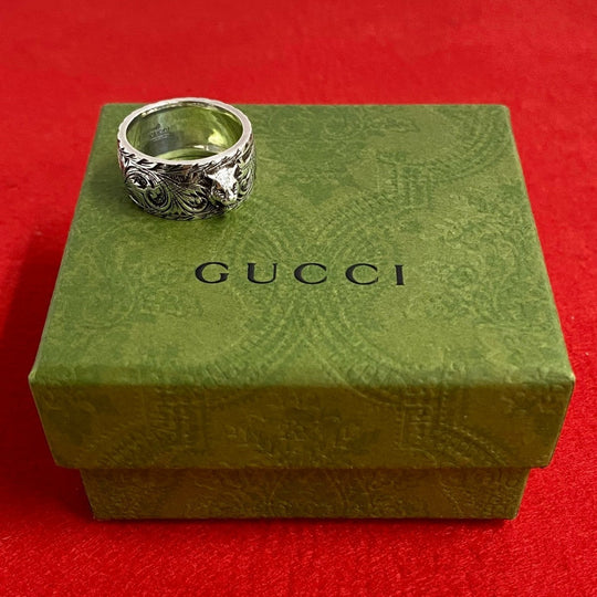 GUCCI Ring Silver925 Silver Taiga head