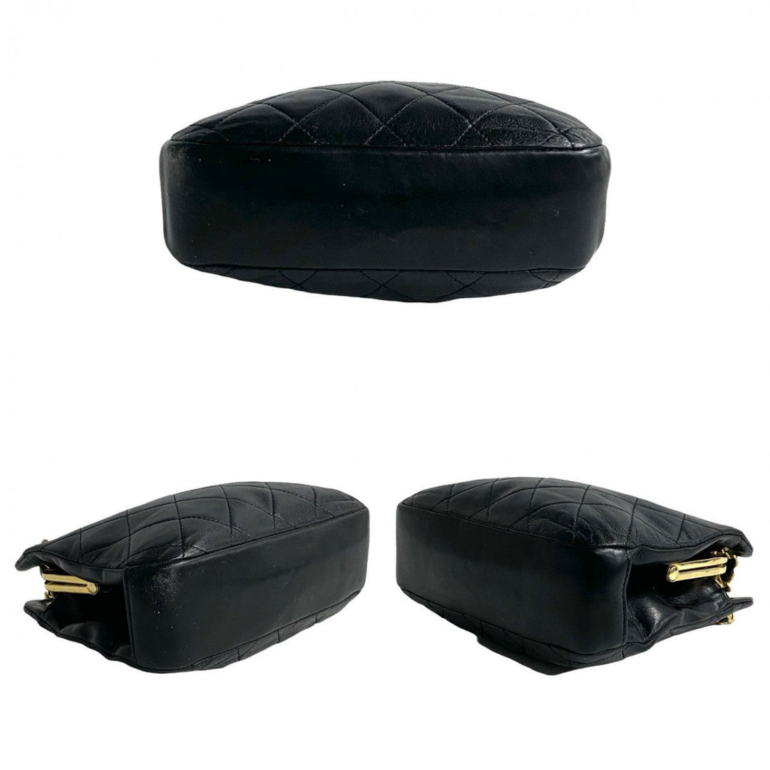 CHANEL Shoulder Bag lambskin black Matrasse