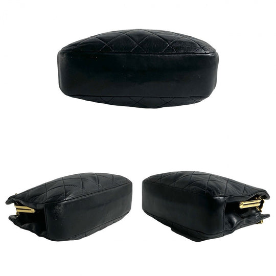 CHANEL Shoulder Bag lambskin black Matrasse