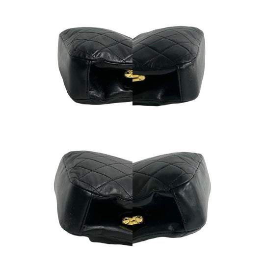 CHANEL Shoulder Bag lambskin black Matrasse