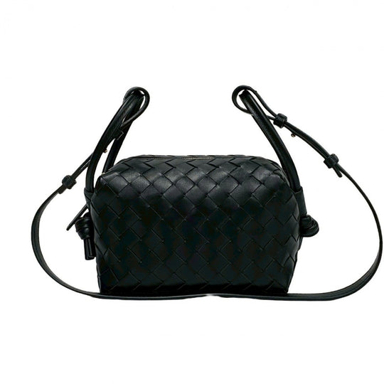 BOTTEGAVENETA Shoulder Bag leather black Top handle loop