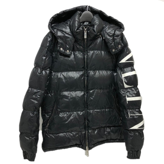 VALENTINO Down jacket UV0CNA3165M Nylon black VLTN logo mens USA36 Used Authentic
