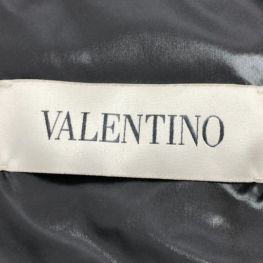 VALENTINO Down jacket UV0CNA3165M Nylon black VLTN logo mens USA36 Used Authentic