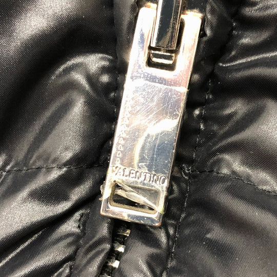 VALENTINO Down jacket UV0CNA3165M Nylon black VLTN logo mens USA36 Used Authentic