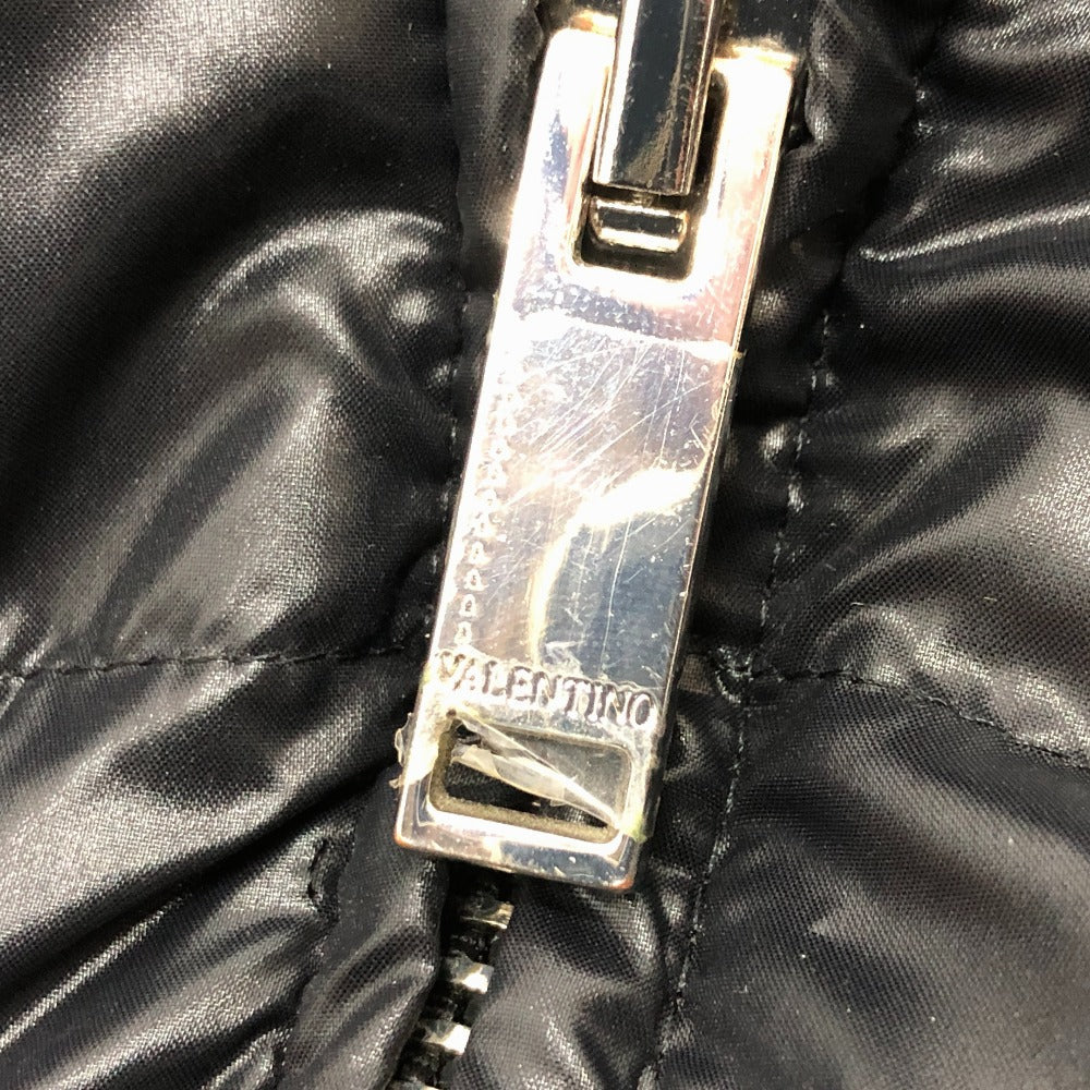 VALENTINO Down jacket UV0CNA3165M Nylon black VLTN logo mens USA36 Used Authentic
