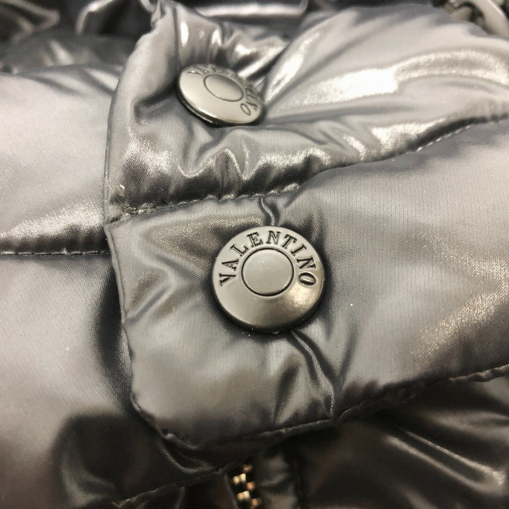 VALENTINO Down jacket UV0CNA3165M Nylon black VLTN logo mens USA36 Used Authentic