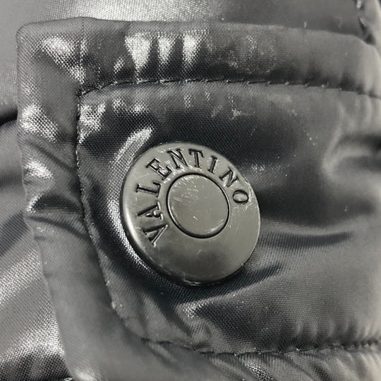 VALENTINO Down jacket UV0CNA3165M Nylon black VLTN logo mens USA36 Used Authentic