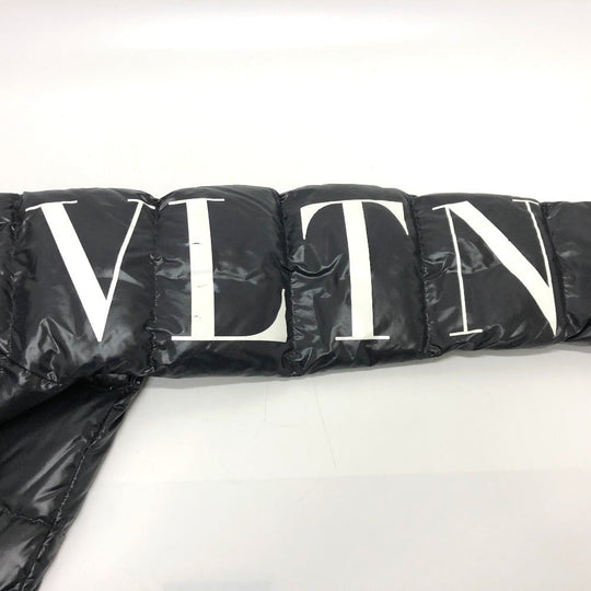 VALENTINO Down jacket UV0CNA3165M Nylon black VLTN logo mens USA36 Used Authentic