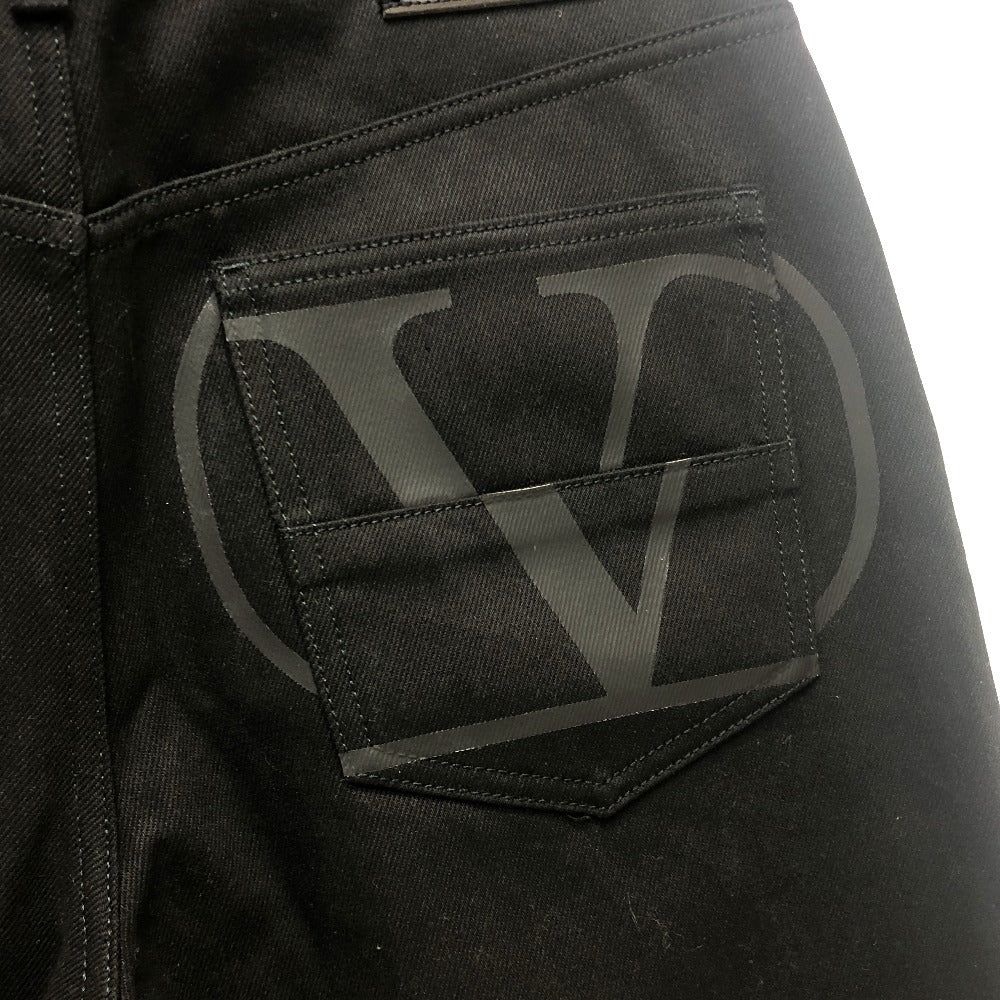 VALENTINO Pants TV3DE00H5YB denim black V logo cropped jeans mens 30 Used Authentic