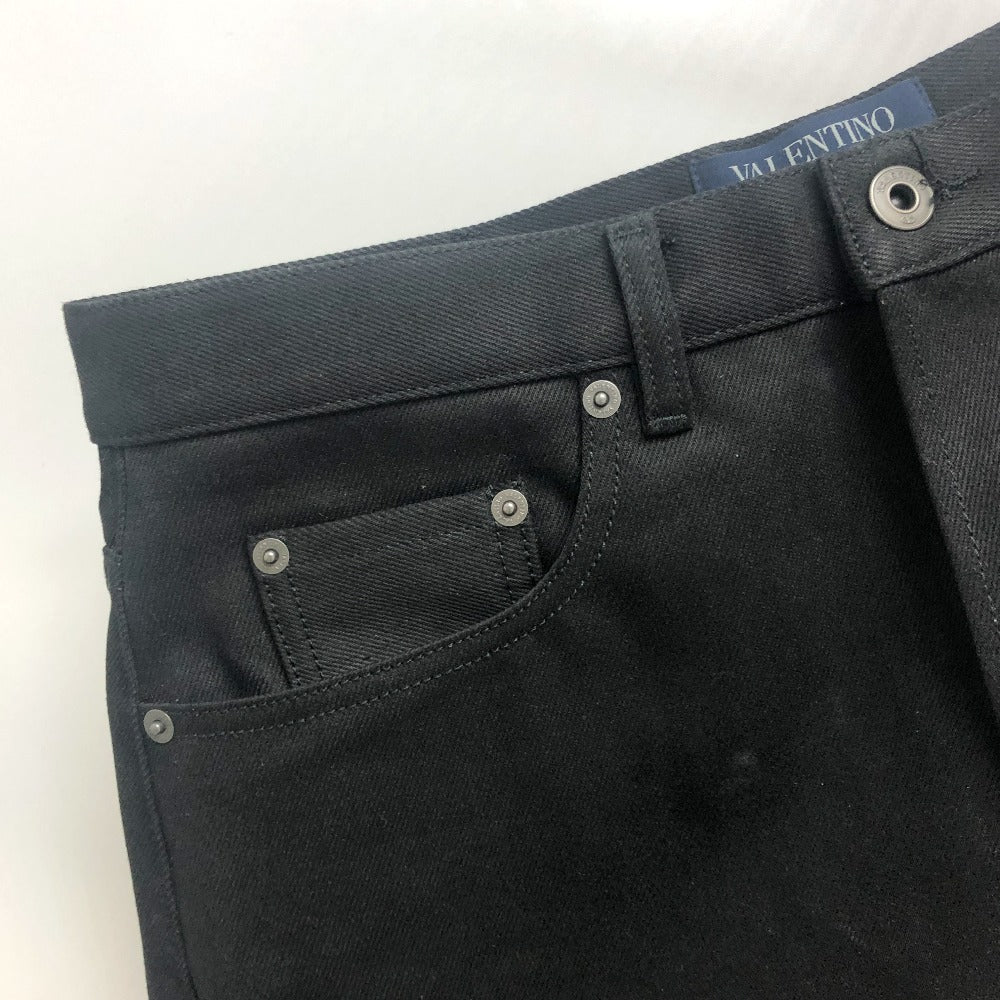 VALENTINO Pants TV3DE00H5YB denim black V logo cropped jeans mens 30 Used Authentic