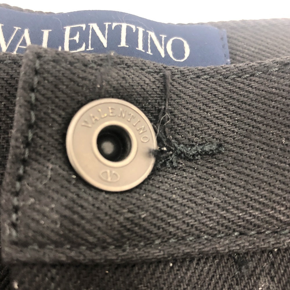 VALENTINO Pants TV3DE00H5YB denim black V logo cropped jeans mens 30 Used Authentic