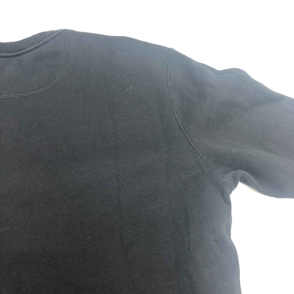 VALENTINO Long-sleeved T-shirt TV0MF11Y680 cotton black 20Stainless Steel Logo print mens S Used Authentic