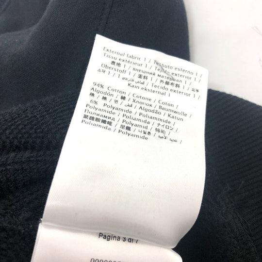 VALENTINO Long-sleeved T-shirt TV0MF11Y680 cotton black 20Stainless Steel Logo print mens S Used Authentic