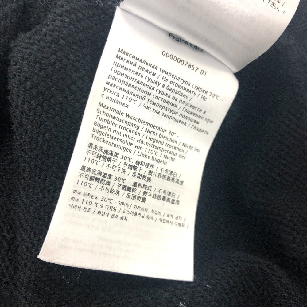 VALENTINO Long-sleeved T-shirt TV0MF11Y680 cotton black 20Stainless Steel Logo print mens S Used Authentic