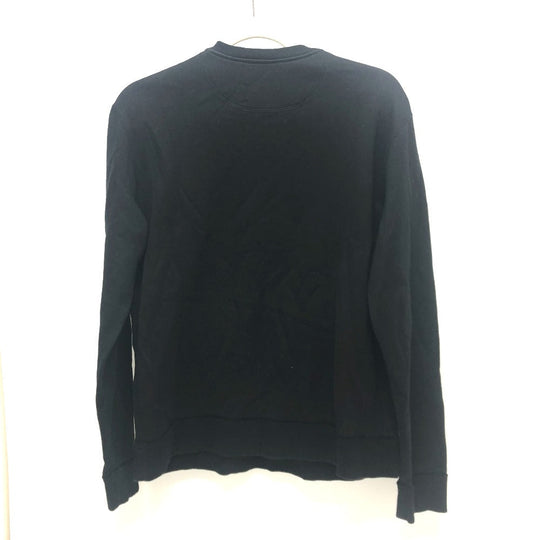 VALENTINO Long-sleeved T-shirt TV0MF11Y680 cotton black 20Stainless Steel Logo print mens S Used Authentic