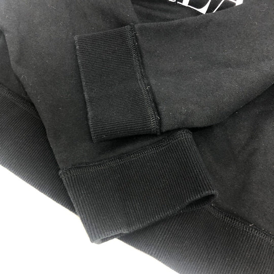 VALENTINO Long-sleeved T-shirt TV0MF11Y680 cotton black 20Stainless Steel Logo print mens S Used Authentic