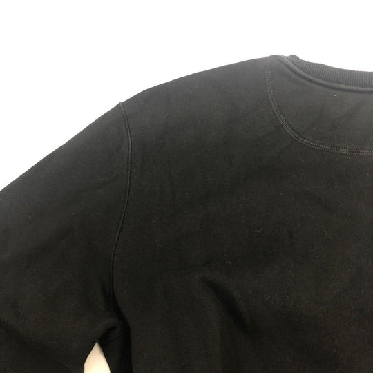 VALENTINO Long-sleeved T-shirt TV0MF11Y680 cotton black 20Stainless Steel Logo print mens S Used Authentic