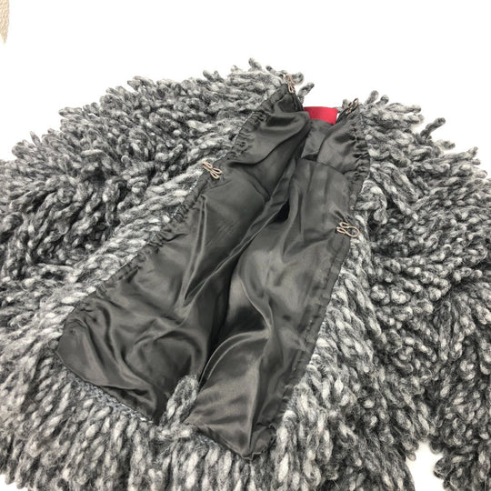 Valentino cardigan S44GP0017 Cupra gray fringe knit Women ‚r Used Authentic