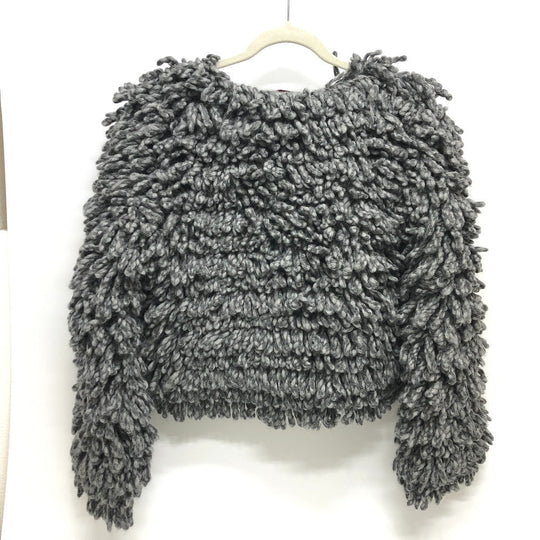 Valentino cardigan S44GP0017 Cupra gray fringe knit Women ‚r Used Authentic