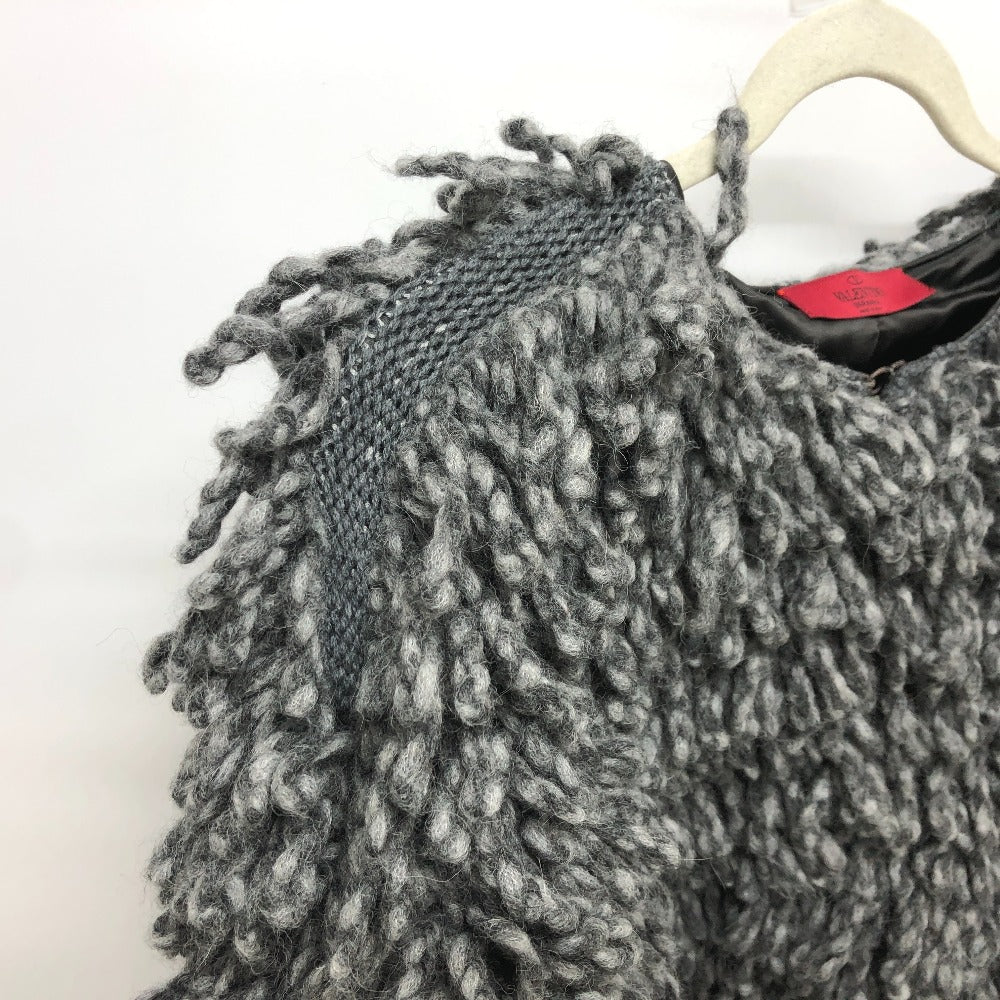 Valentino cardigan S44GP0017 Cupra gray fringe knit Women ‚r Used Authentic
