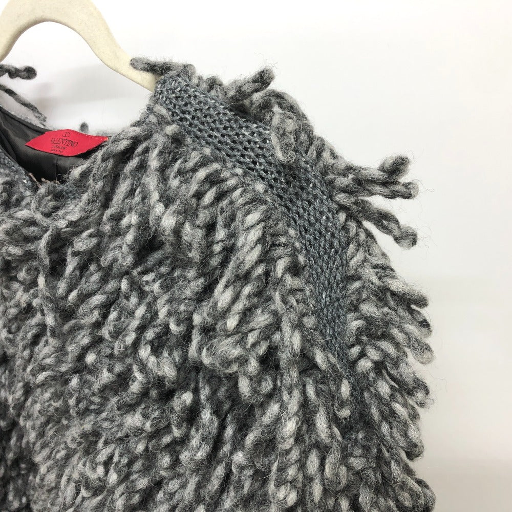 Valentino cardigan S44GP0017 Cupra gray fringe knit Women ‚r Used Authentic