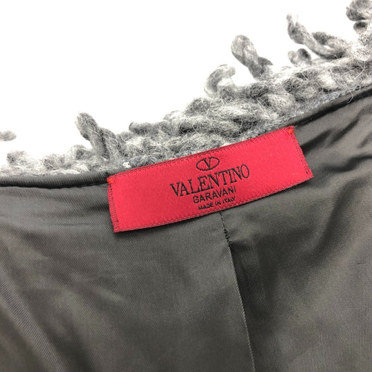 Valentino cardigan S44GP0017 Cupra gray fringe knit Women ‚r Used Authentic