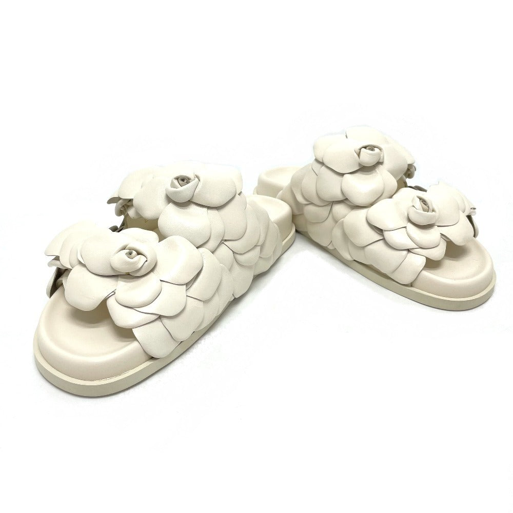 VALENTINO Sandals Leather, rubber sole white Atelier rose edition Women 36 Used Authentic