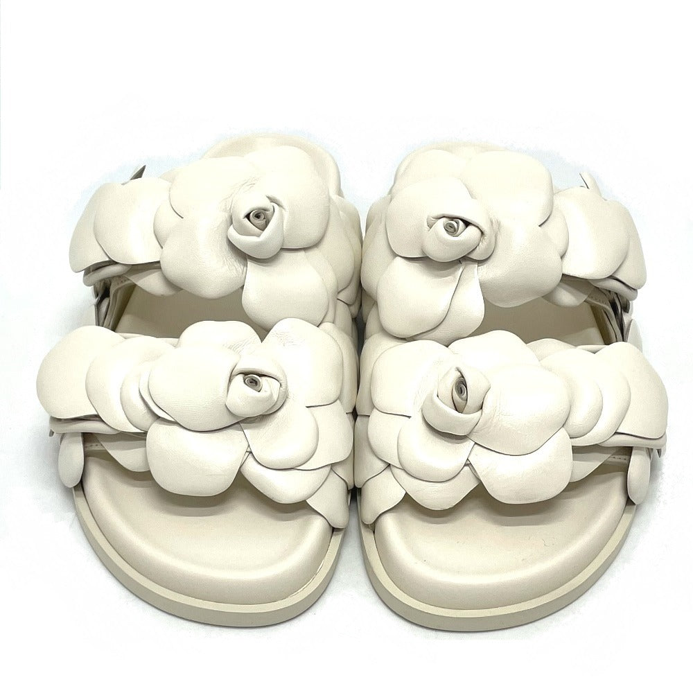 VALENTINO Sandals Leather, rubber sole white Atelier rose edition Women 36 Used Authentic