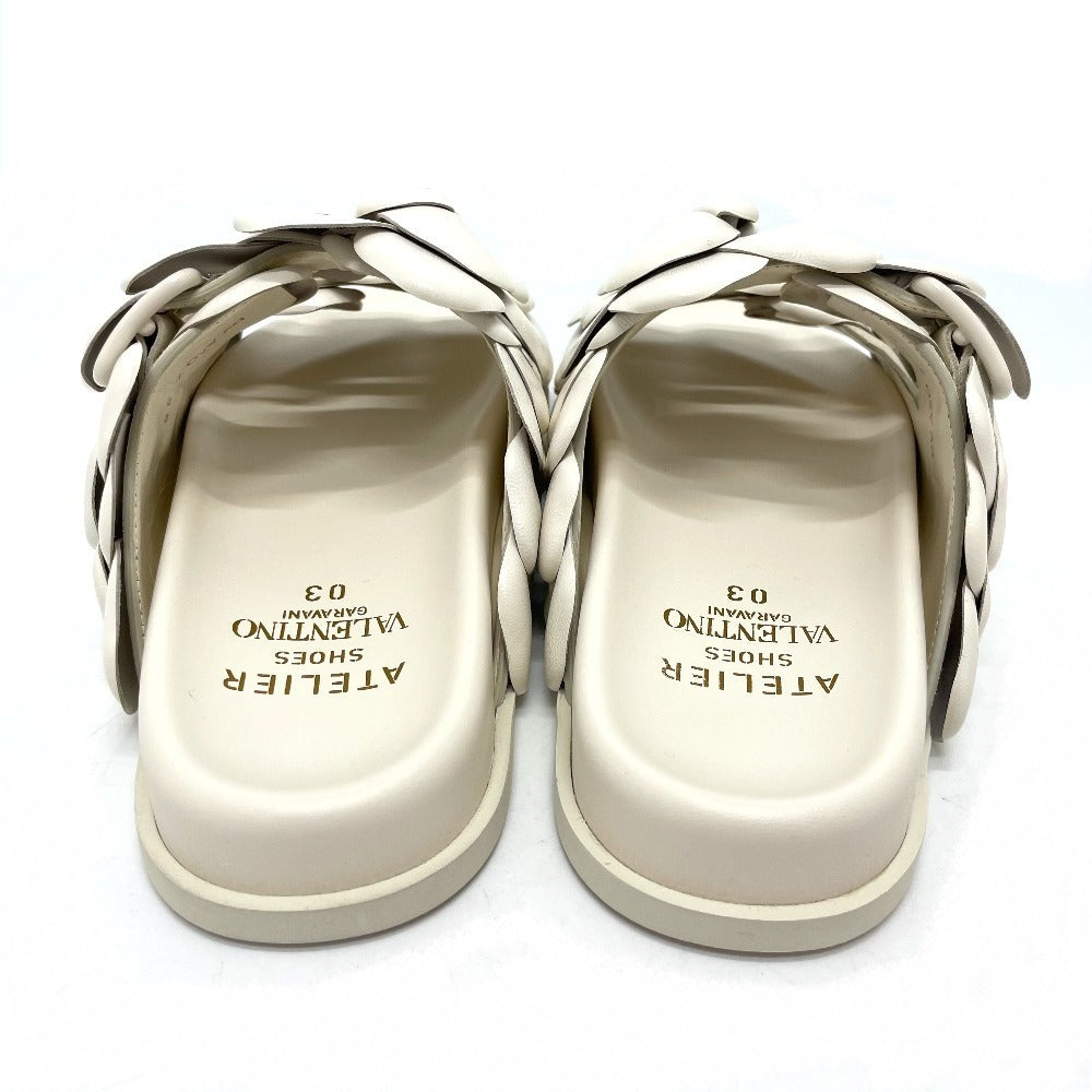 VALENTINO Sandals Leather, rubber sole white Atelier rose edition Women 36 Used Authentic