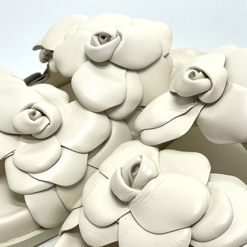 VALENTINO Sandals Leather, rubber sole white Atelier rose edition Women 36 Used Authentic