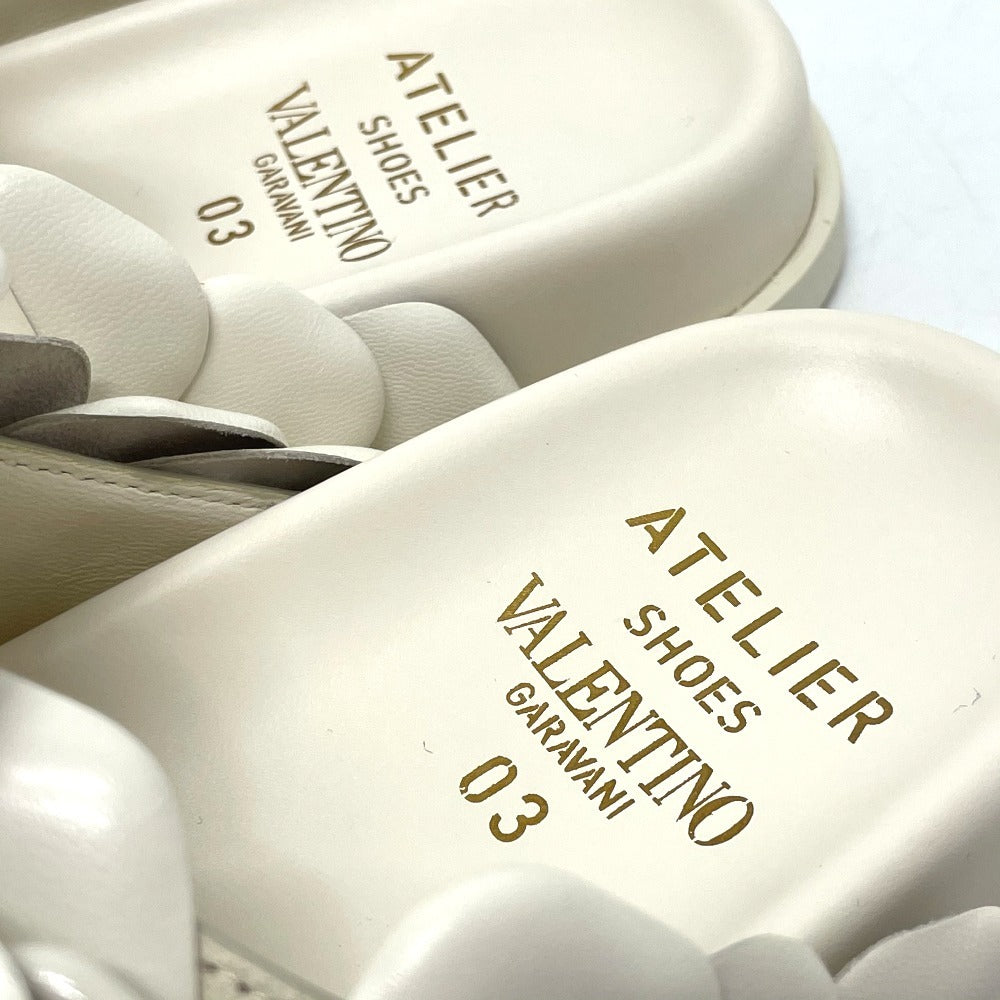 VALENTINO Sandals Leather, rubber sole white Atelier rose edition Women 36 Used Authentic