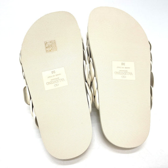 VALENTINO Sandals Leather, rubber sole white Atelier rose edition Women 36 Used Authentic