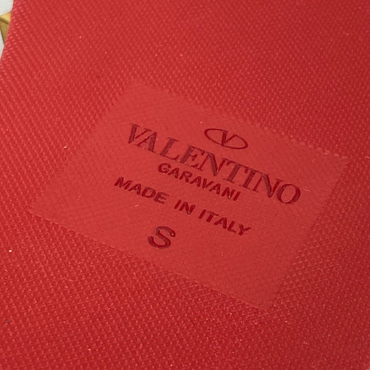 Valentino Sandals Silk, Leather Red Alcove set ribbon Lace Rockstuds S