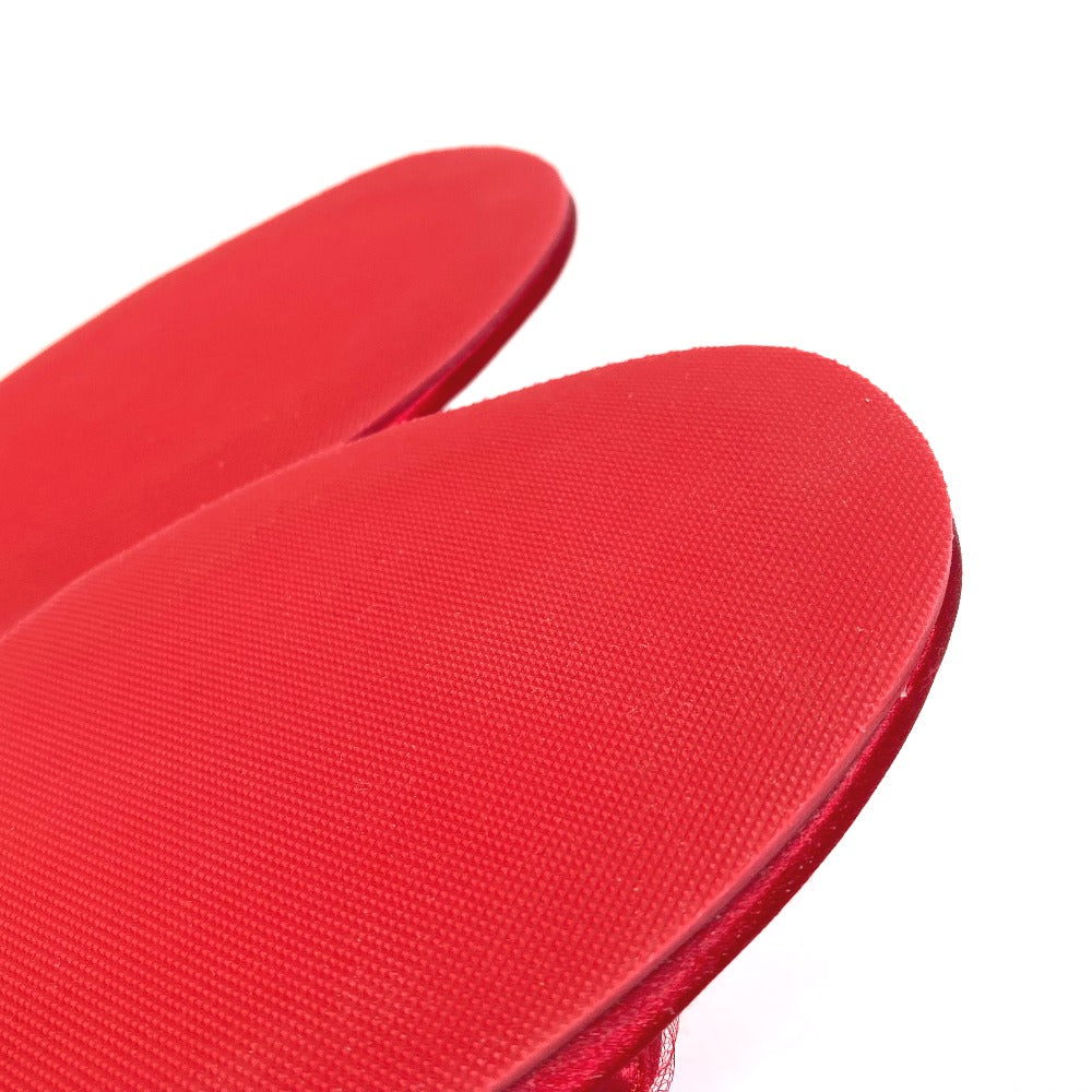 Valentino Sandals Silk, Leather Red Alcove set ribbon Lace Rockstuds S