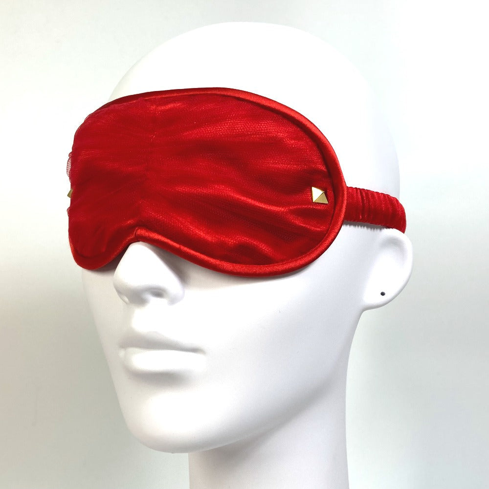 Valentino Sandals Silk, Leather Red Alcove set ribbon Lace Rockstuds S