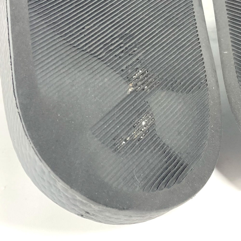 VALENTINO Sandals rubber black logo mens 41 Used Authentic