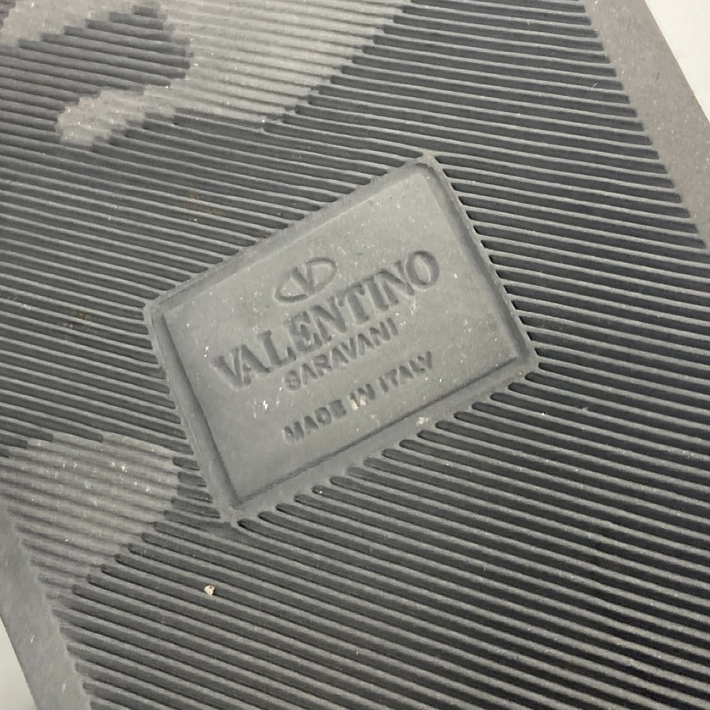 VALENTINO Sandals rubber black logo mens 41 Used Authentic