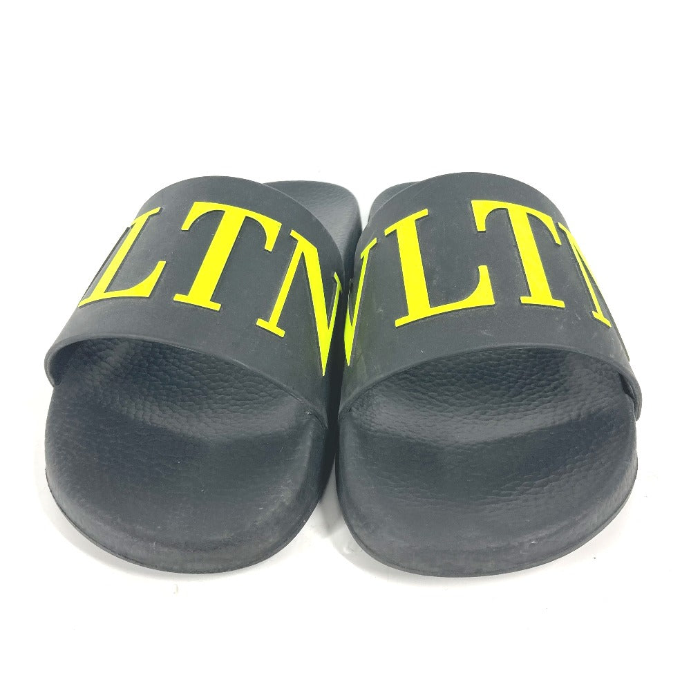 VALENTINO Sandals rubber black logo mens 41 Used Authentic