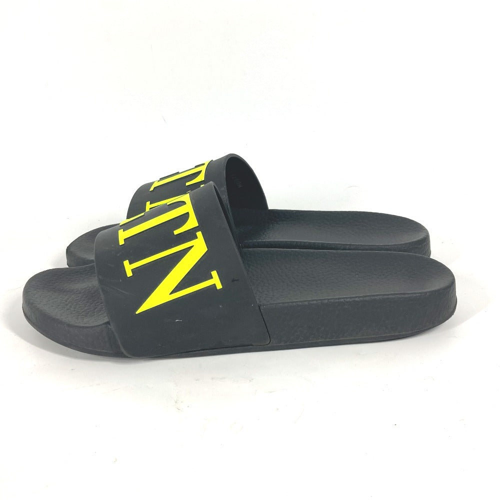 VALENTINO Sandals rubber black logo mens 41 Used Authentic